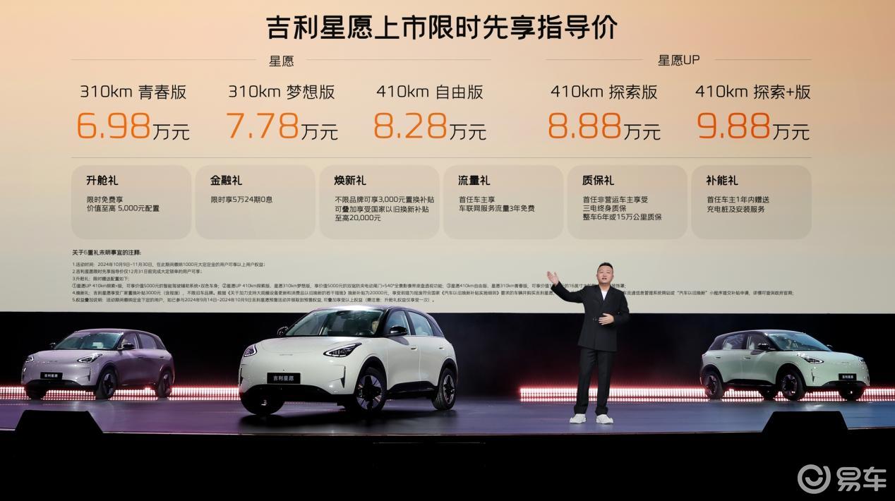 吉利星愿上市！上打海豚，下压缤果？